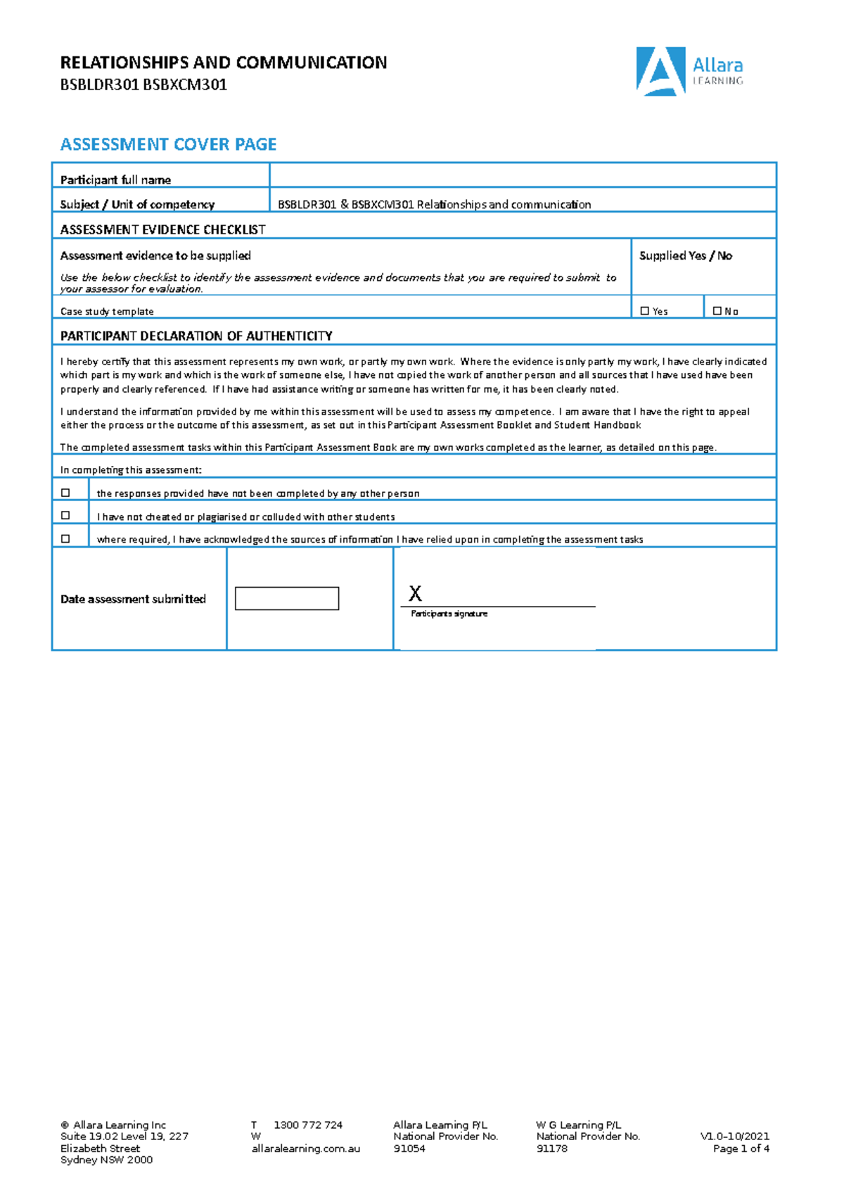 BSBLDR301 BSBXCM301 - Case Study on Relationships and Communication ...