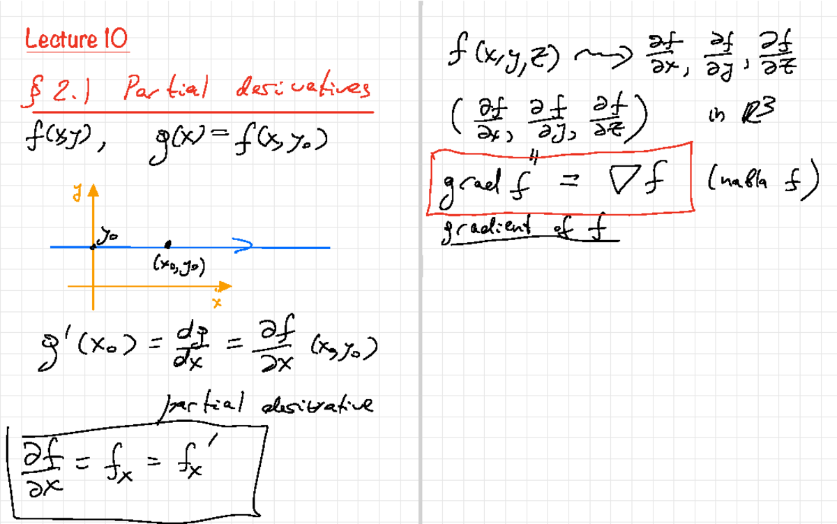 2025 Lecture 10 - Notes on Partial Derivatives and Directional ...
