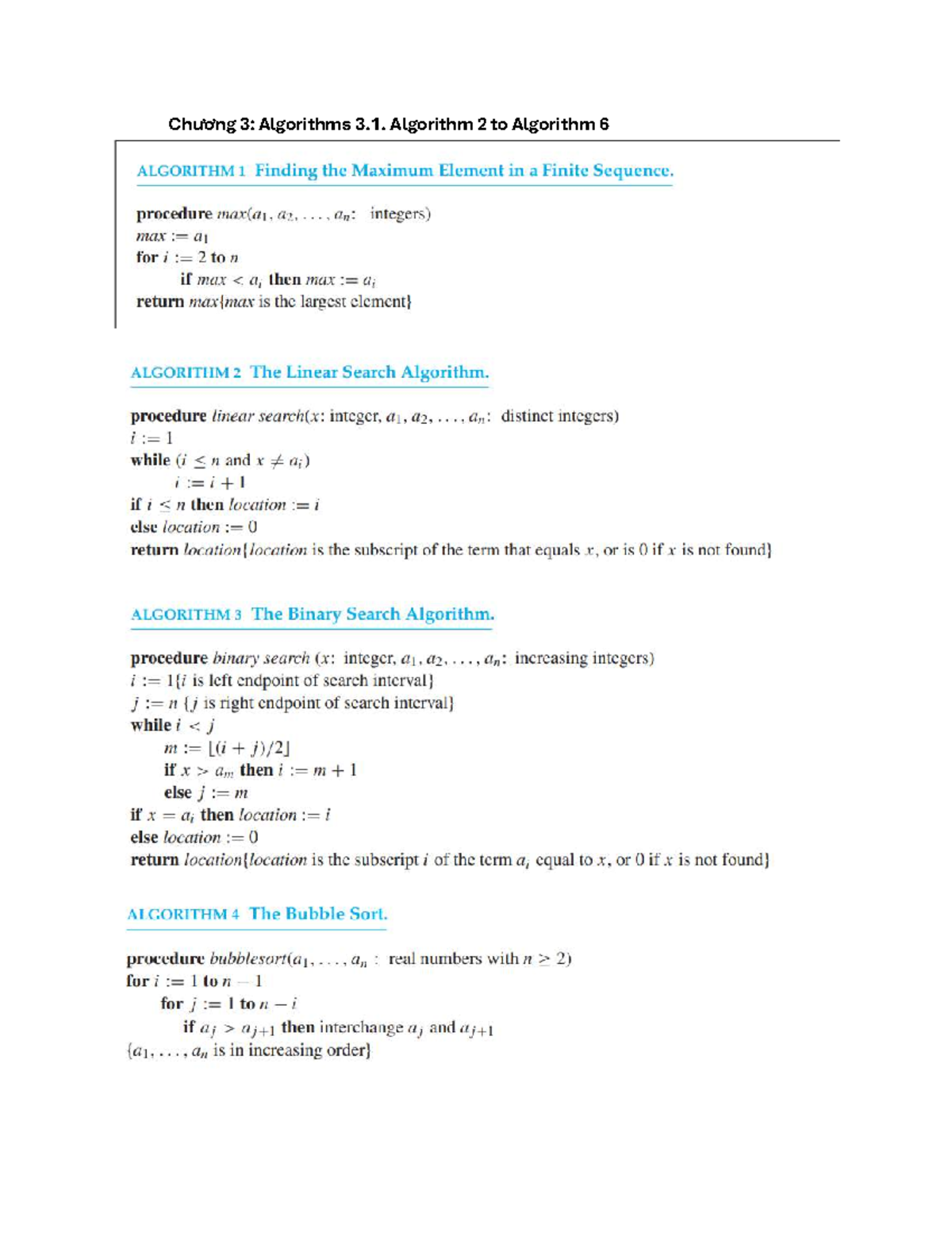 Chương 3: Algorithms Exercises & Chương 10: Graphs Overview - Studocu