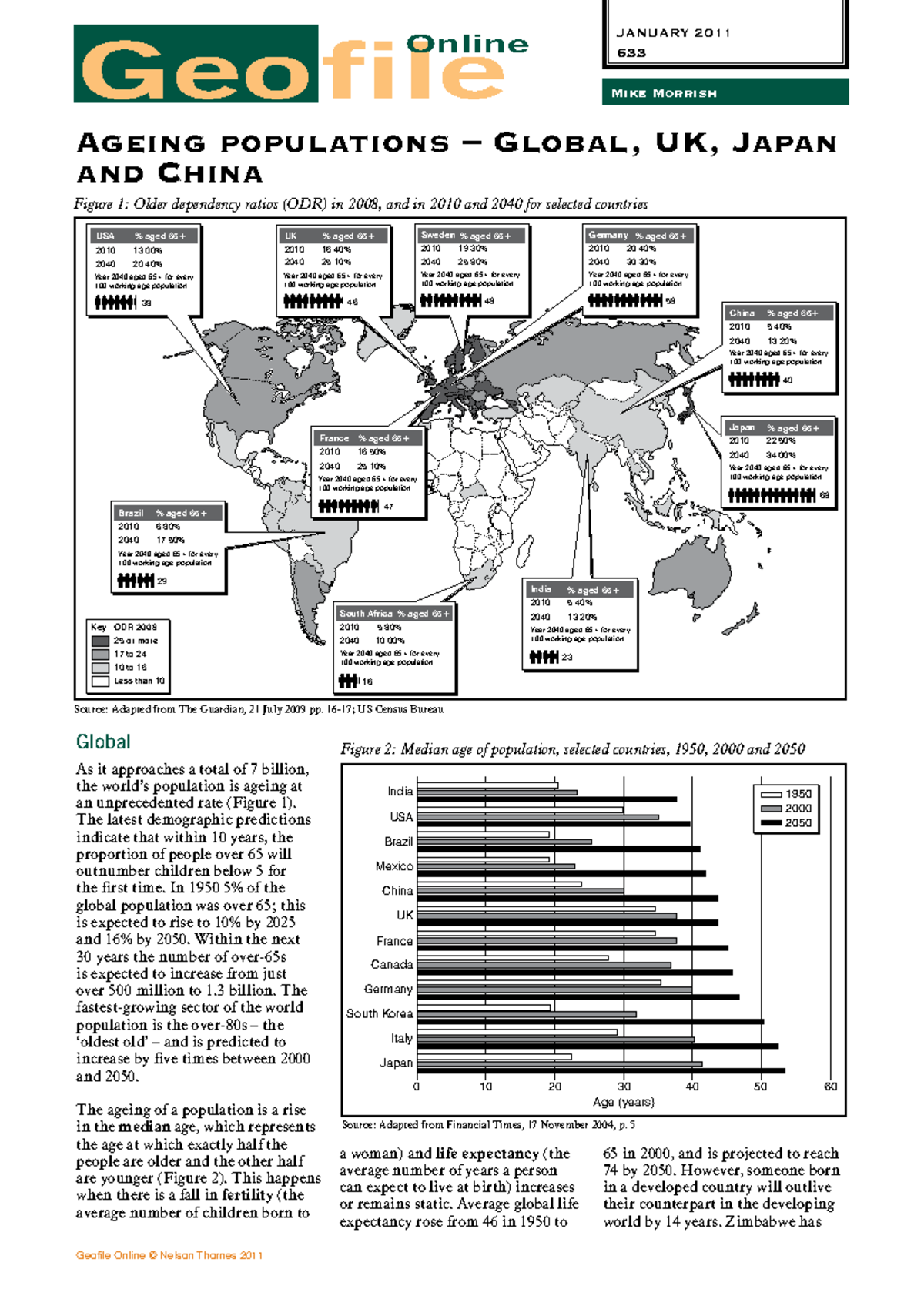 Geofile: Ageing Populations – Global Trends in UK, Japan & China - Studocu