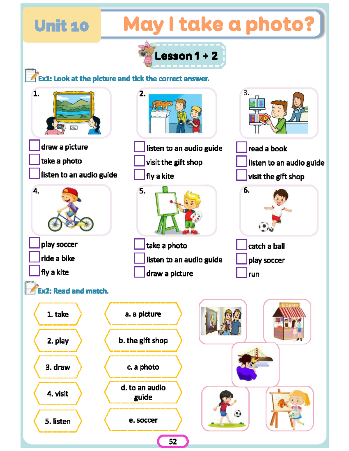 Unit 10 - Grade 3 Lesson Activities and Exercises - Studocu