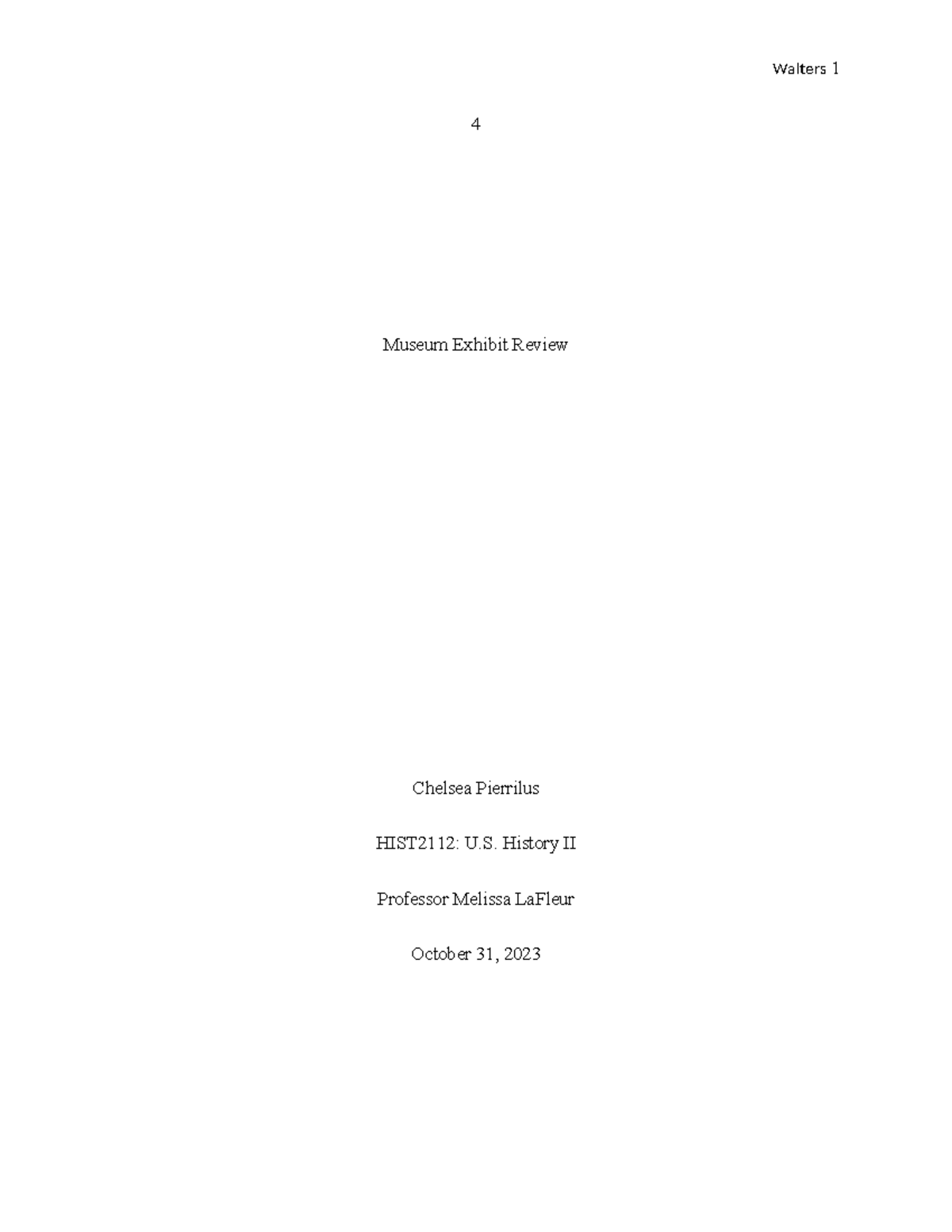 Museum Exhibit Review