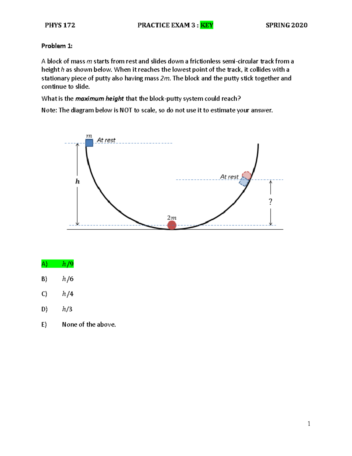 PHYS172-Spring2020 Exam 3 Practice Key - Solutions and Explanations ...