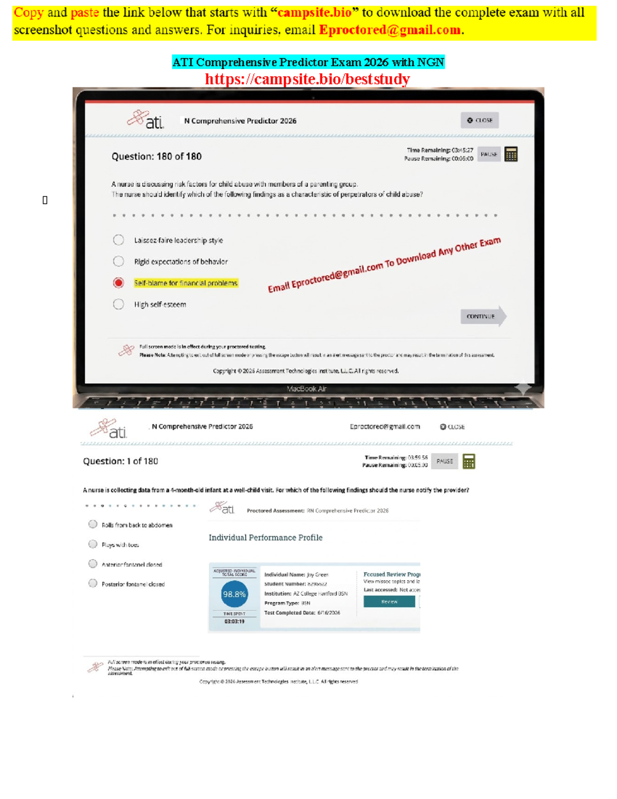 ATI Comprehensive Predictor Exam 2026 with NGN: Key Nursing Concepts ...