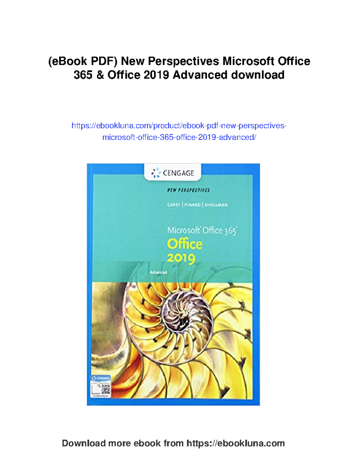 New Perspectives on Microsoft Office 365 & Excel 2019 Comprehensive ...