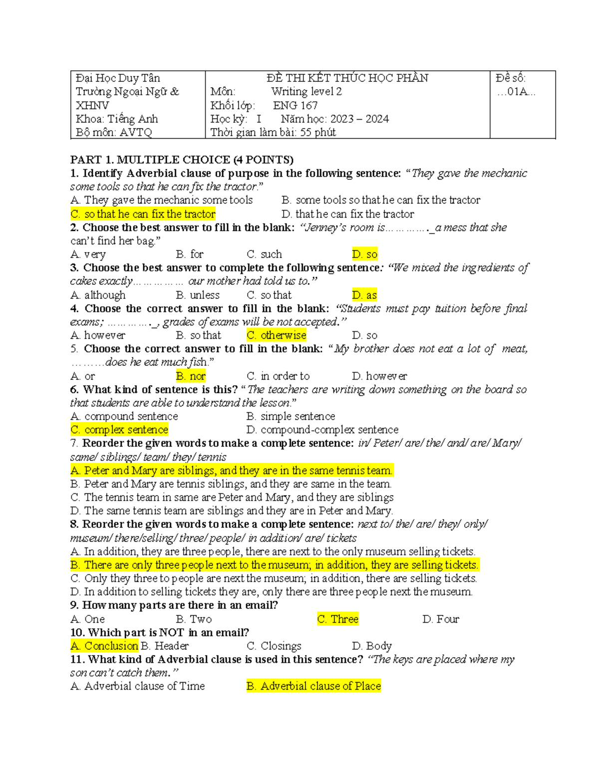 ENG 167 - Writing Level 2 Final Exam Review Notes - Studocu