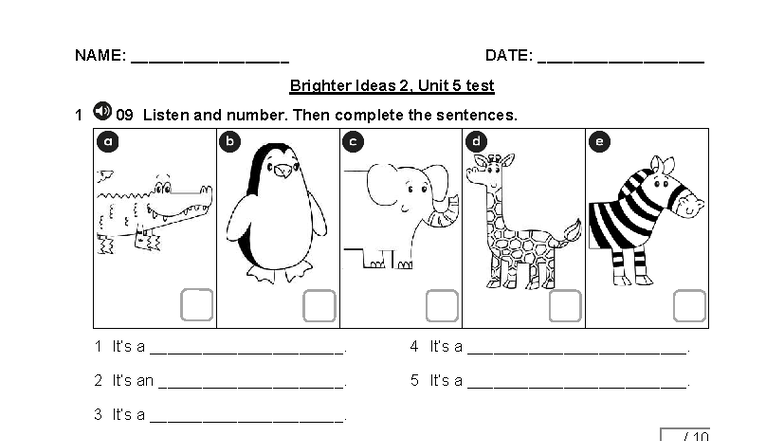 Brighter Ideas 2, Unit 5 Test 1 - Listening Exercise - Studocu