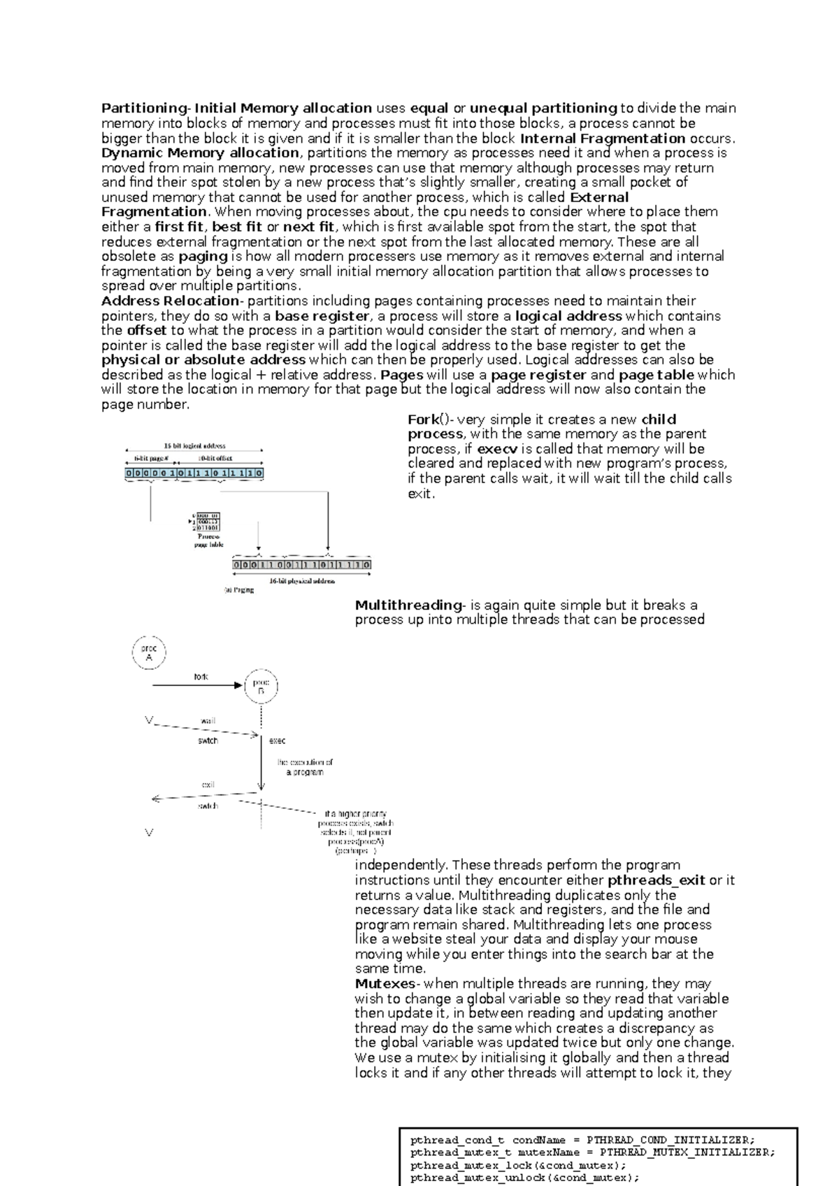 Systems L2 - Lecture 2 Summary on Memory Management Concepts - Studocu