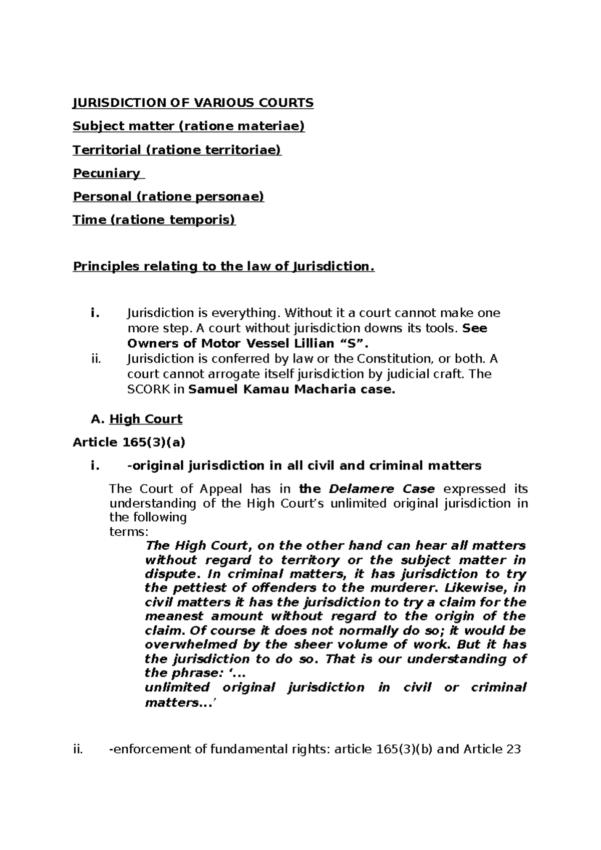 JURISDICTION OF COURTS: An In-Depth Analysis of Legal Principles - Studocu