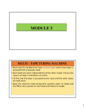 Flat mod 3(half),4,5 - Its lecture notes - Theory of Computation - Studocu