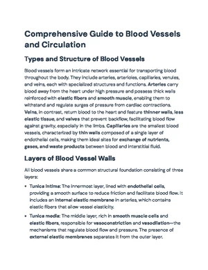 Cardiovascular System - Study Notes & Assignments - Studocu