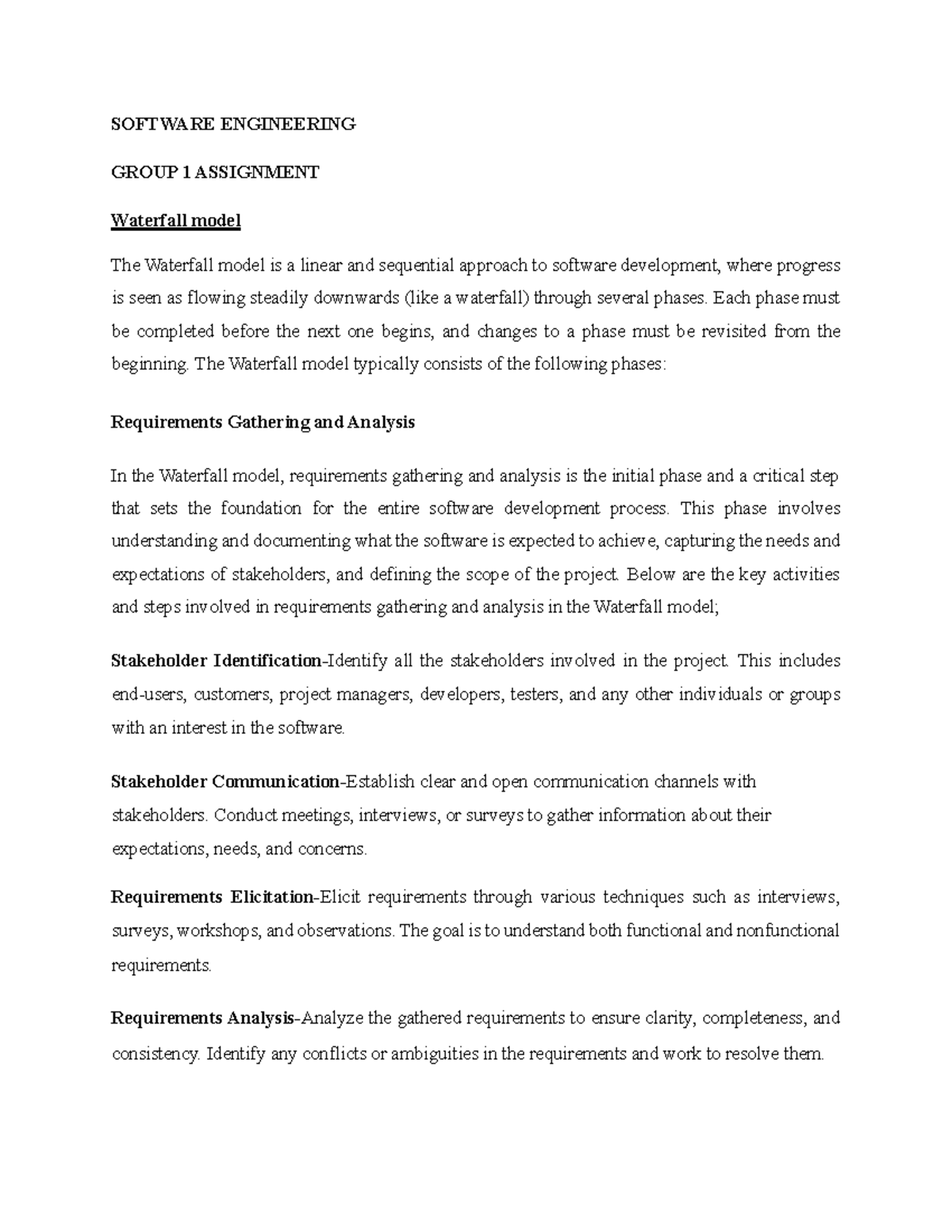 Software Group 1 assignmen - SOFTWARE ENGINEERING GROUP 1 ASSIGNMENT ...