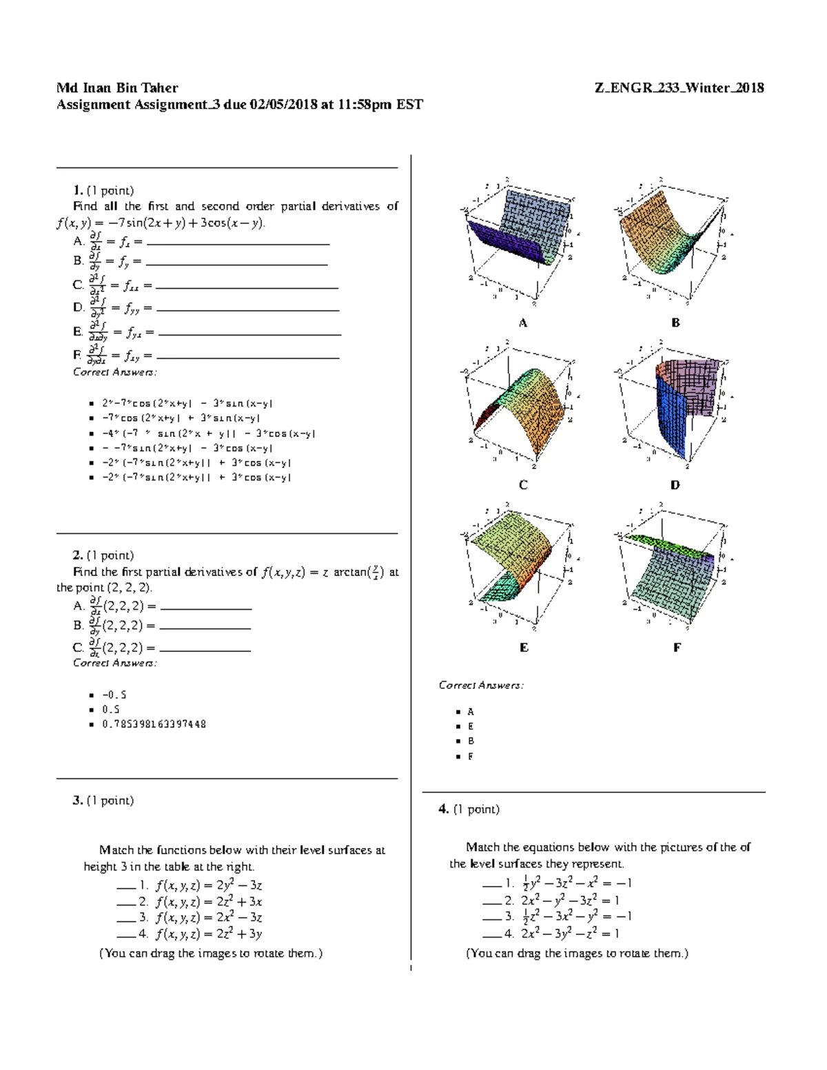 Applied Calculus-Project final - Fall 2024- 2025 Applied Advanced ...