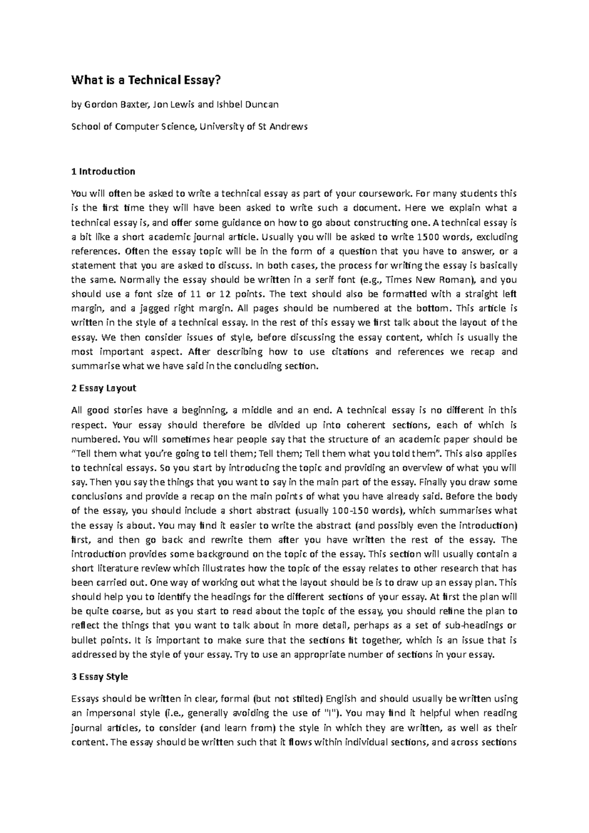 How to write a short technical essay - What is a Technical Essay? by ...