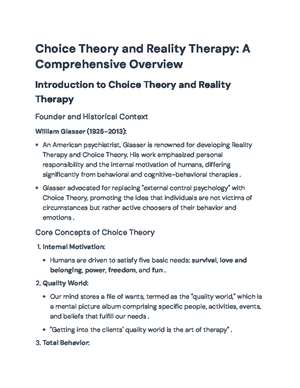 Understanding Choice Theory and Reality Therapy: Concepts & Techniques ...