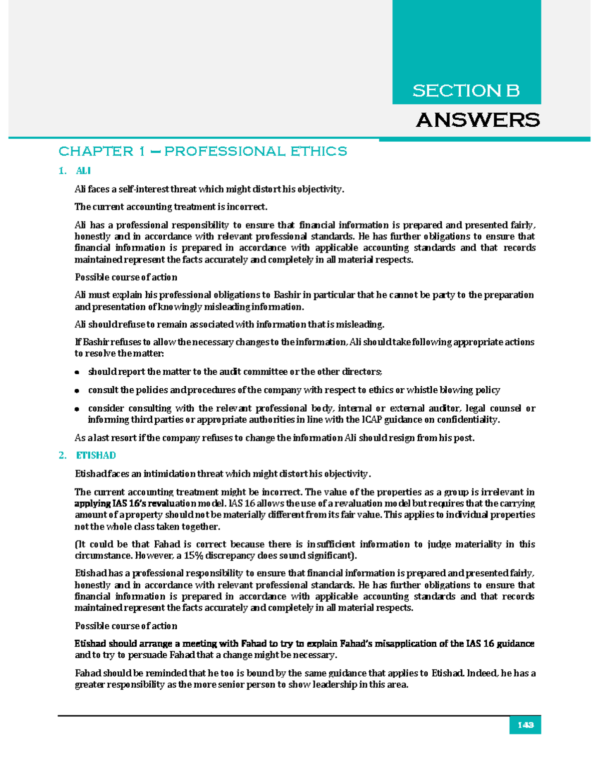 CFAP 4: Strategic Business Finance - Professional Ethics Case Studies ...