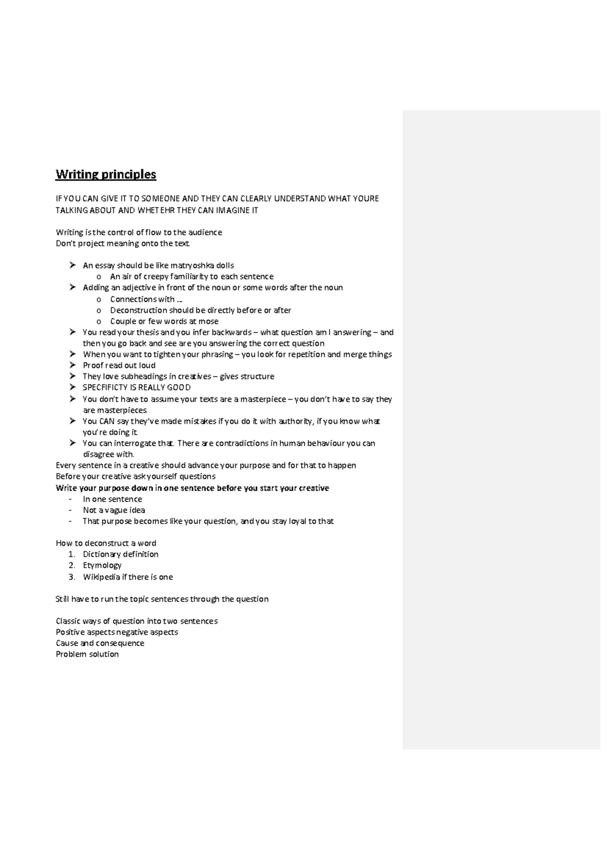Writing Principles: Key Concepts for Effective Communication - Studocu