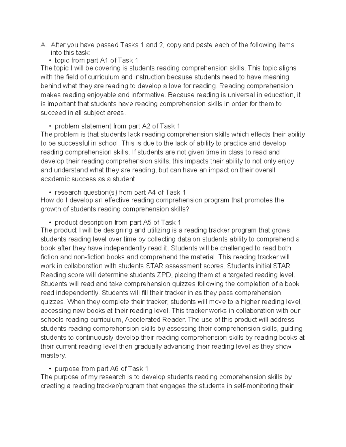 D180 Task 3 - Research on Enhancing Students' Reading Comprehension ...