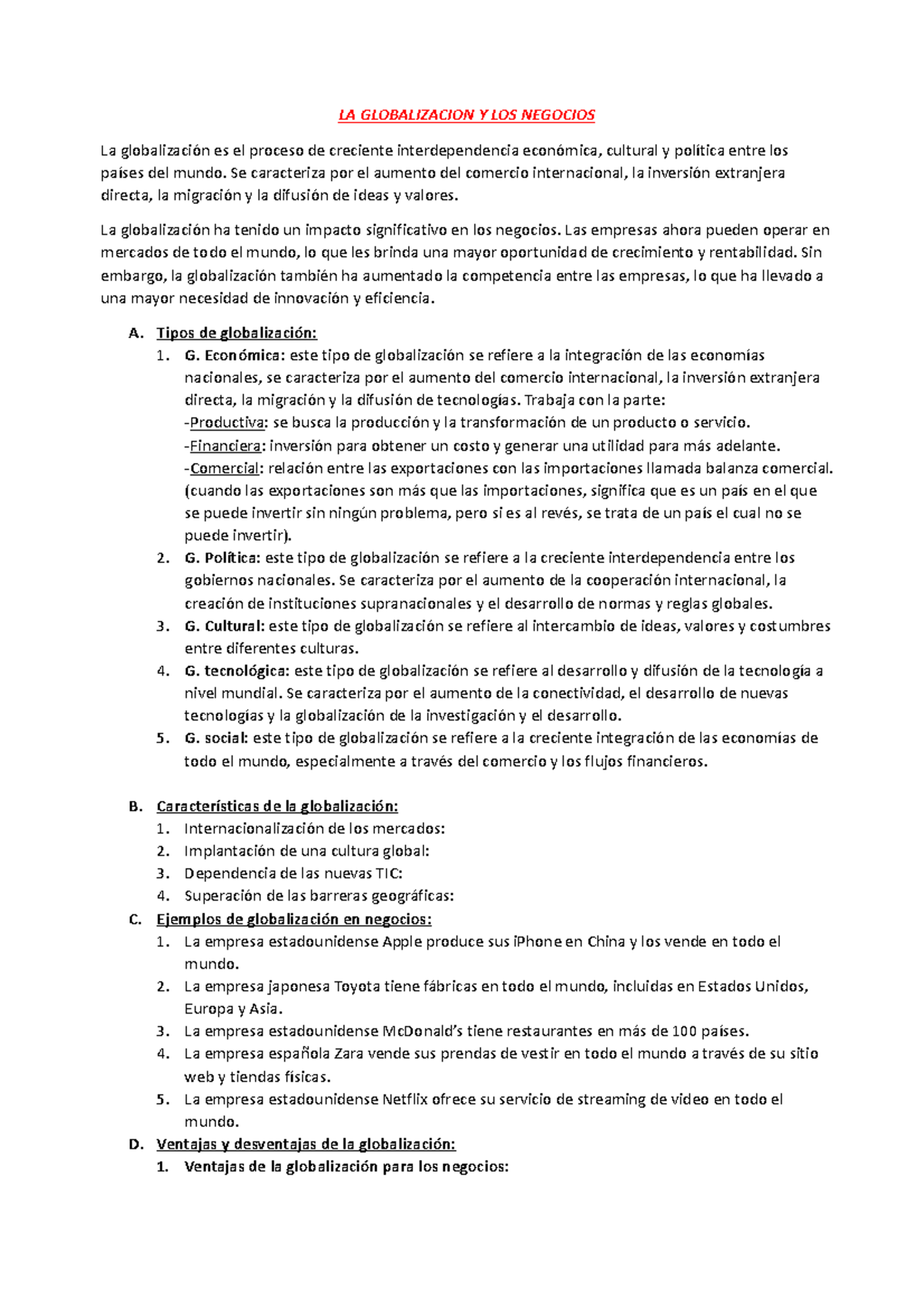 LA Globalización y su Impacto en los Negocios: Perspectivas y Desafíos ...