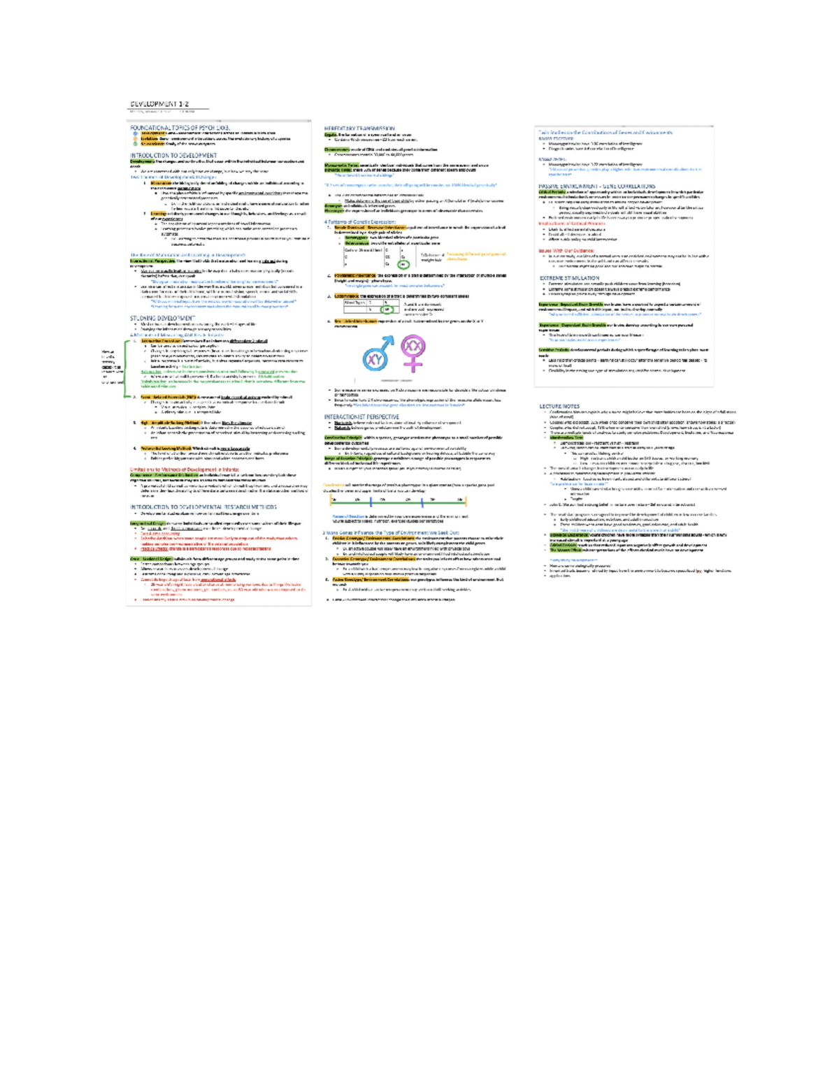 Psychology 1XX3 - Development Modules 1 and 2 Lecture Notes - 1X03 ...