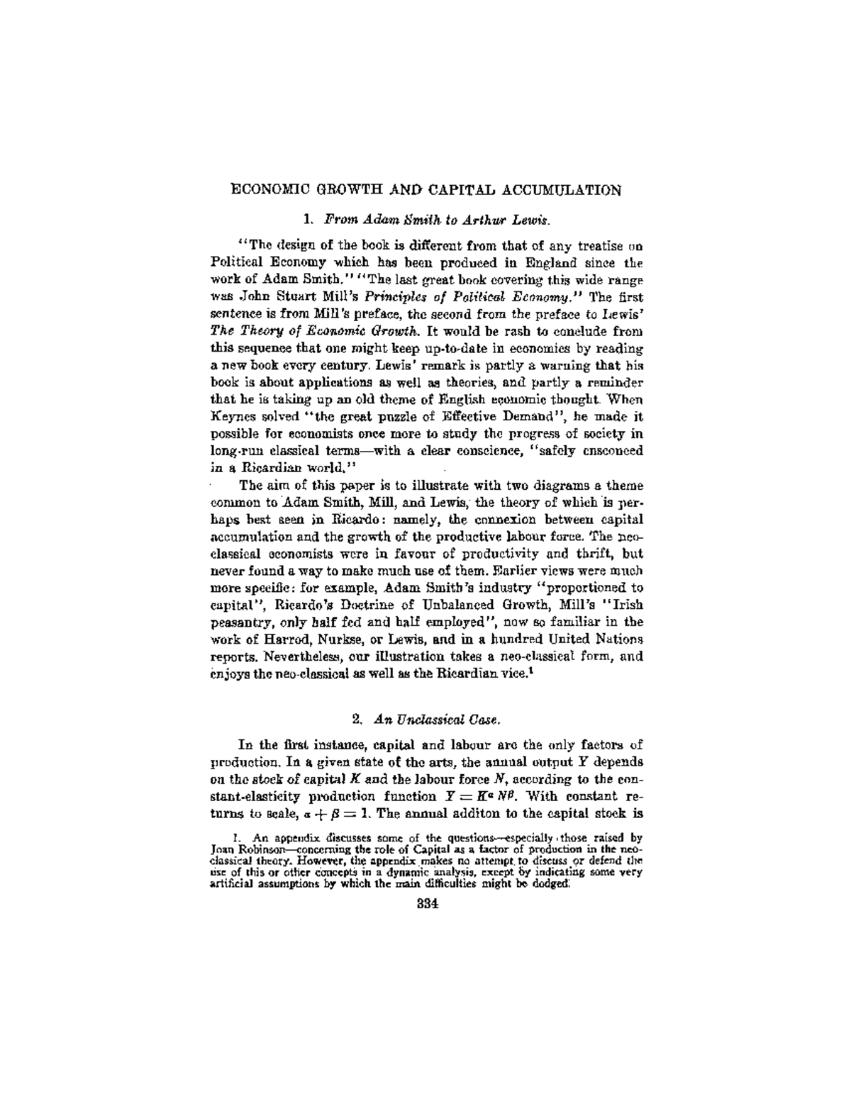 ECON 101: Economic Growth & Capital Accumulation Analysis (1956) - Studocu