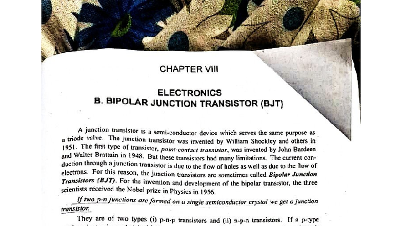 BJT ELECTRONICS: BIPOLAR JUNCTION TRANSISTOR (BJT) CHAPTER NOTES SEM 4 ...