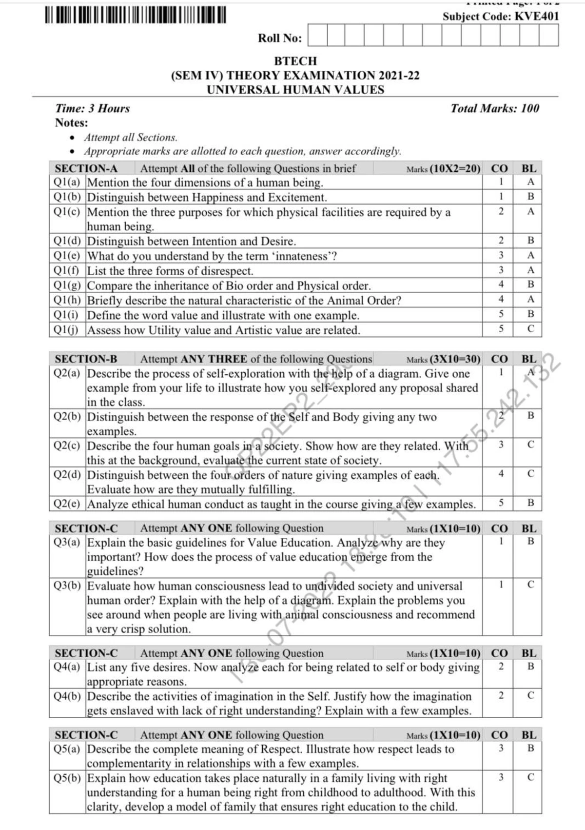 KCS401 BTECH SEM IV Theory Exam: Operating Systems Notes - Studocu