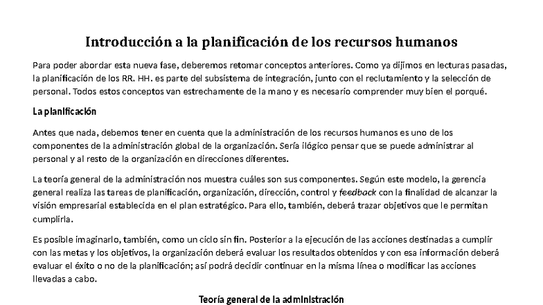 Planificación de Recursos Humanos: Módulo 2 - RRHH Siglo 21 - Studocu
