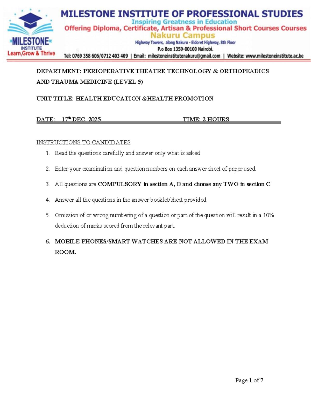 Health Education Promotion Level 5 - Additional Lecture Notes - Studocu