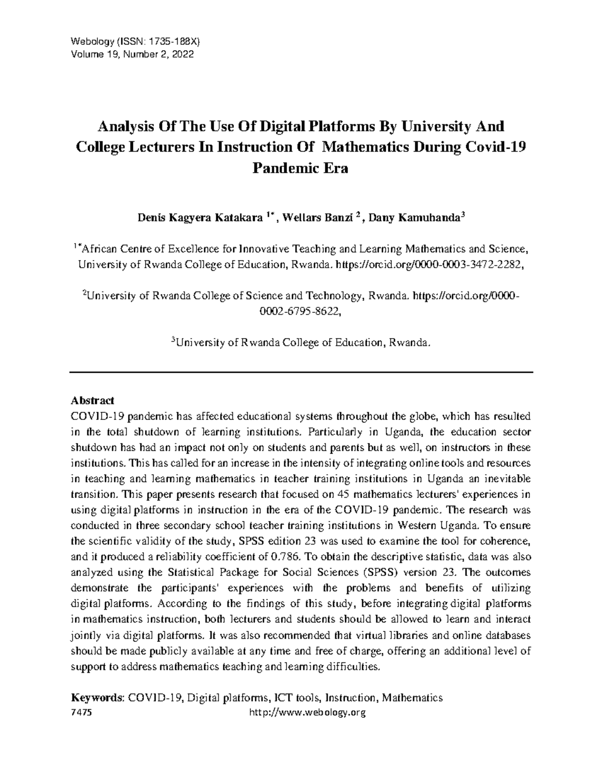 Analysis of Digital Platforms in Mathematics Instruction During ...