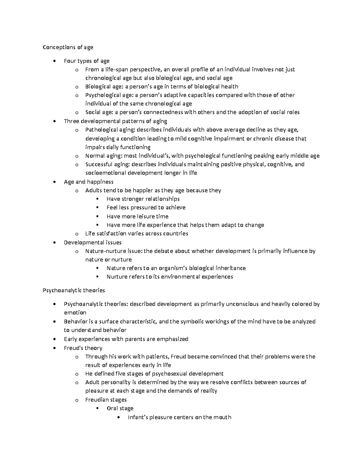 Chapter 1 PSYC 3374 - Theories of Aging and Development Concepts - Studocu