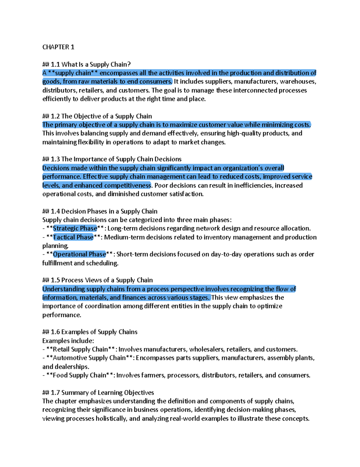 SCM 1-4: Understanding Supply Chain Fundamentals and Strategies - Studocu