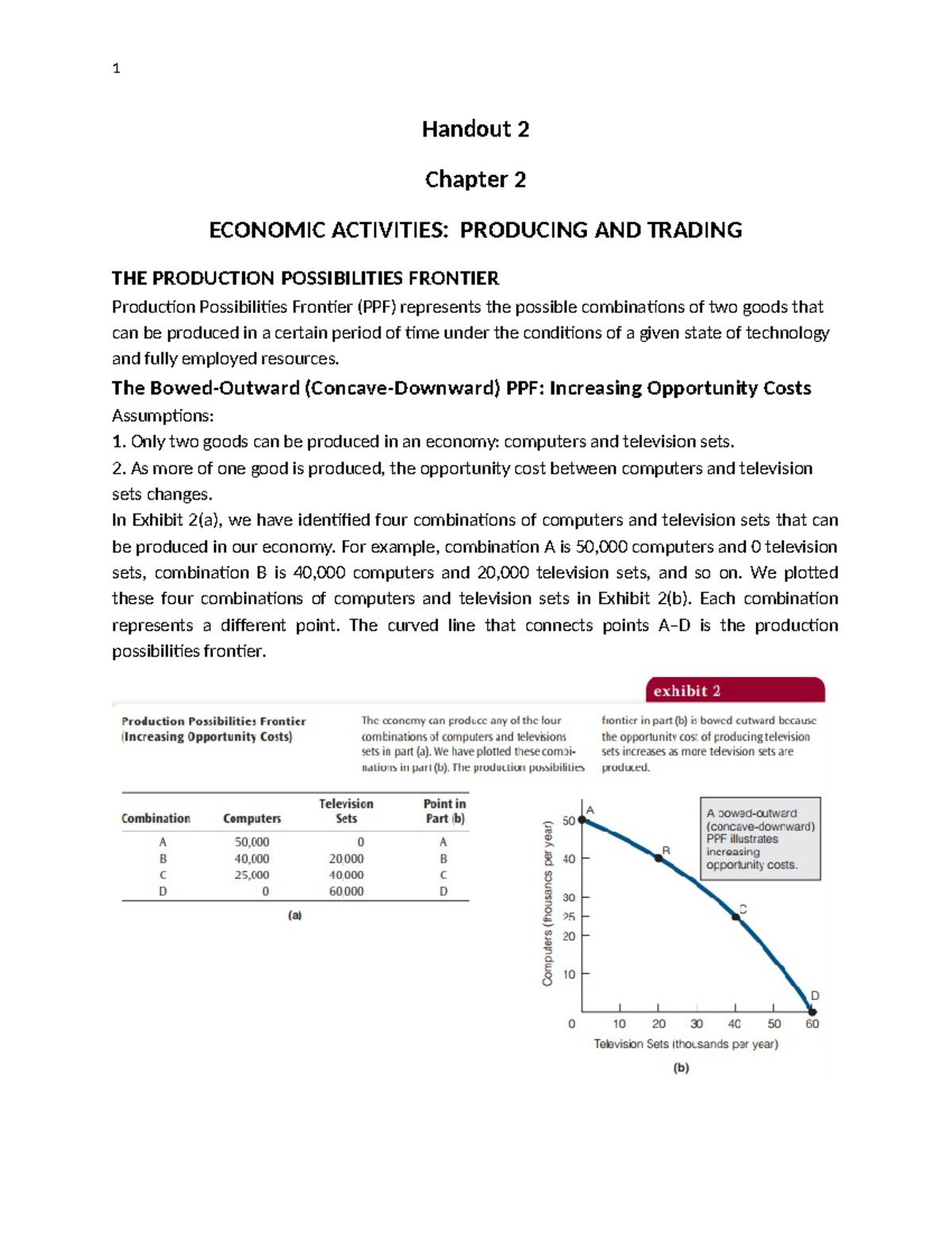 ECON 101: Economic Concepts in PPF - Trade, Specialization, and