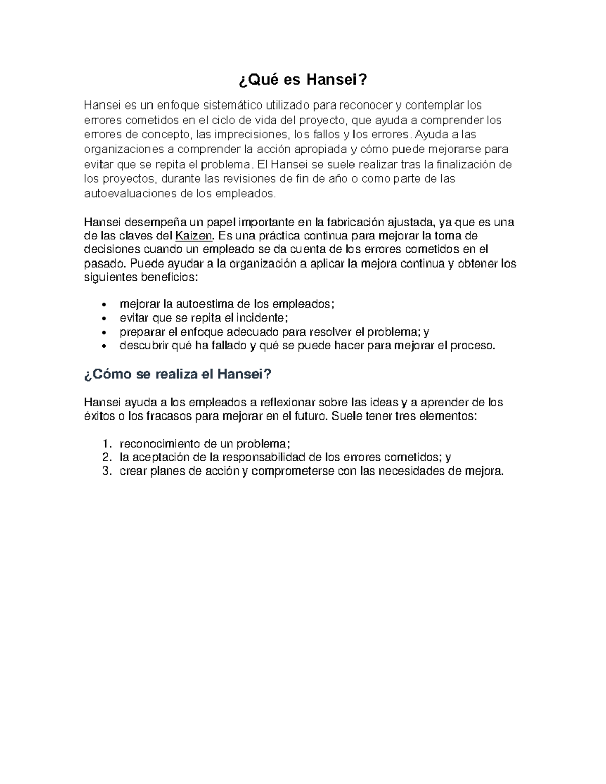 Guía de Hansei y Lecciones Aprendidas en Proyectos: Mejora Continua ...