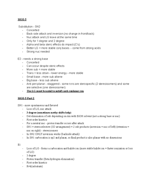 Module 5D - SN1 and E1 Reaction - Module 5D: Substitution and ...