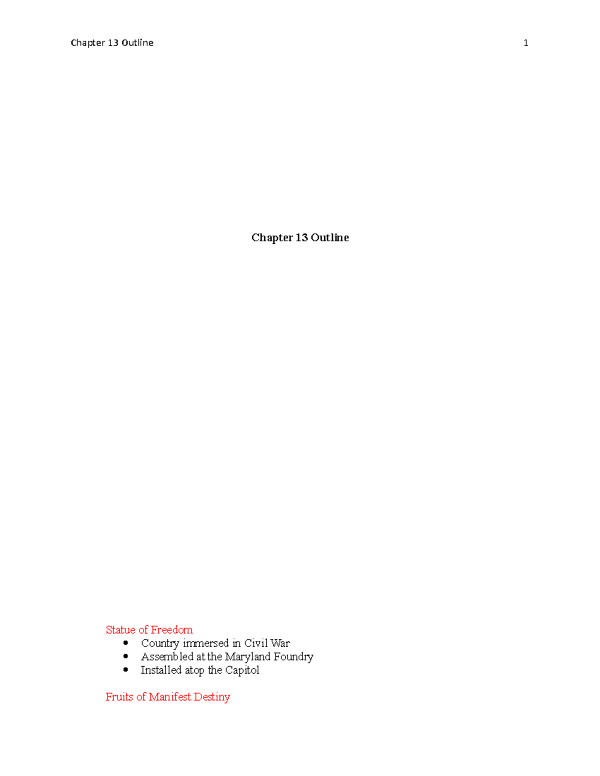 Give Me Liberty Chapter 13 Outline 2nd Edition - Chapter 13 Outline ...
