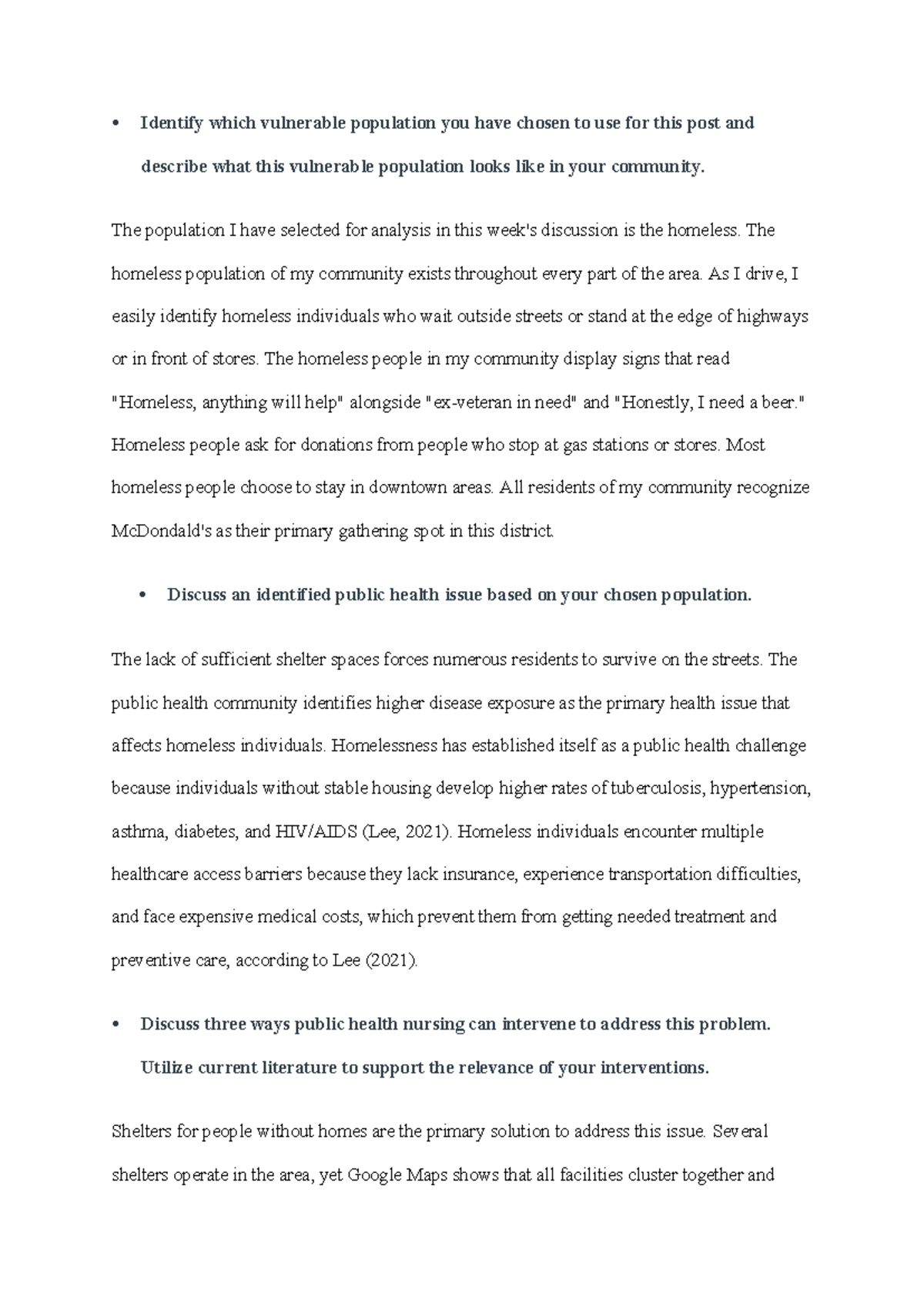 Community Health Nursing: Addressing Homelessness & Public Health ...
