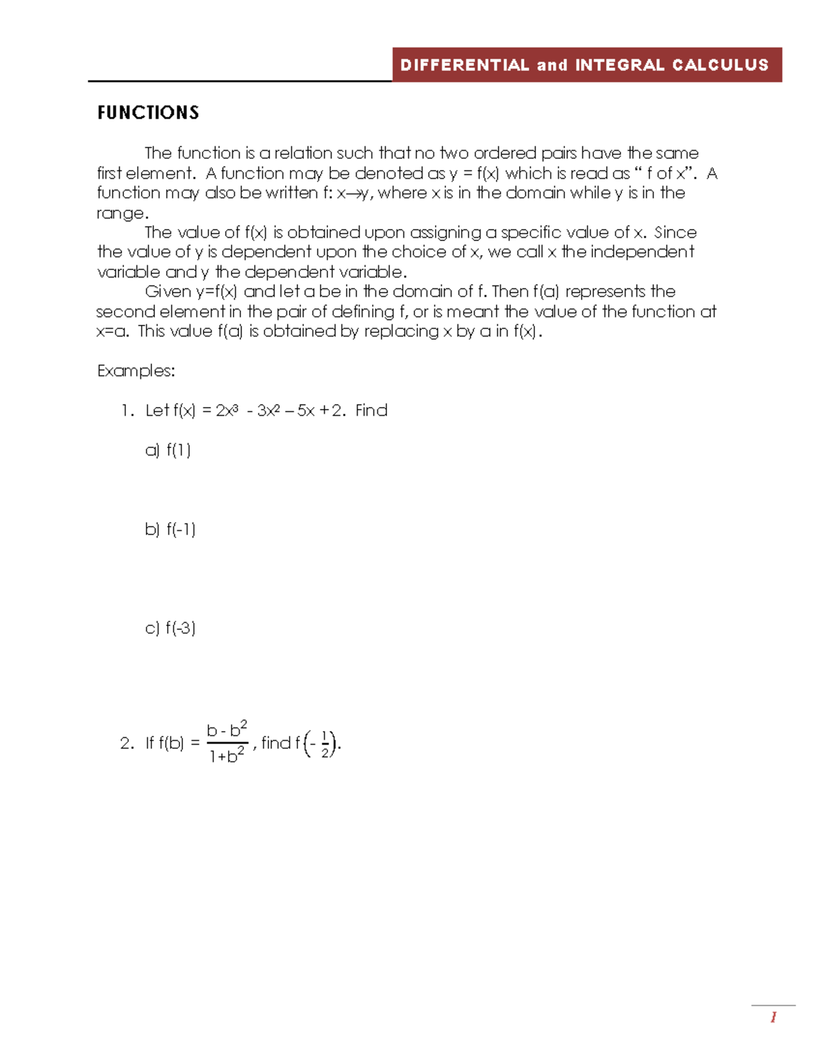 Archmath 2 - Functions and Limits Practice Problems Guide - Studocu