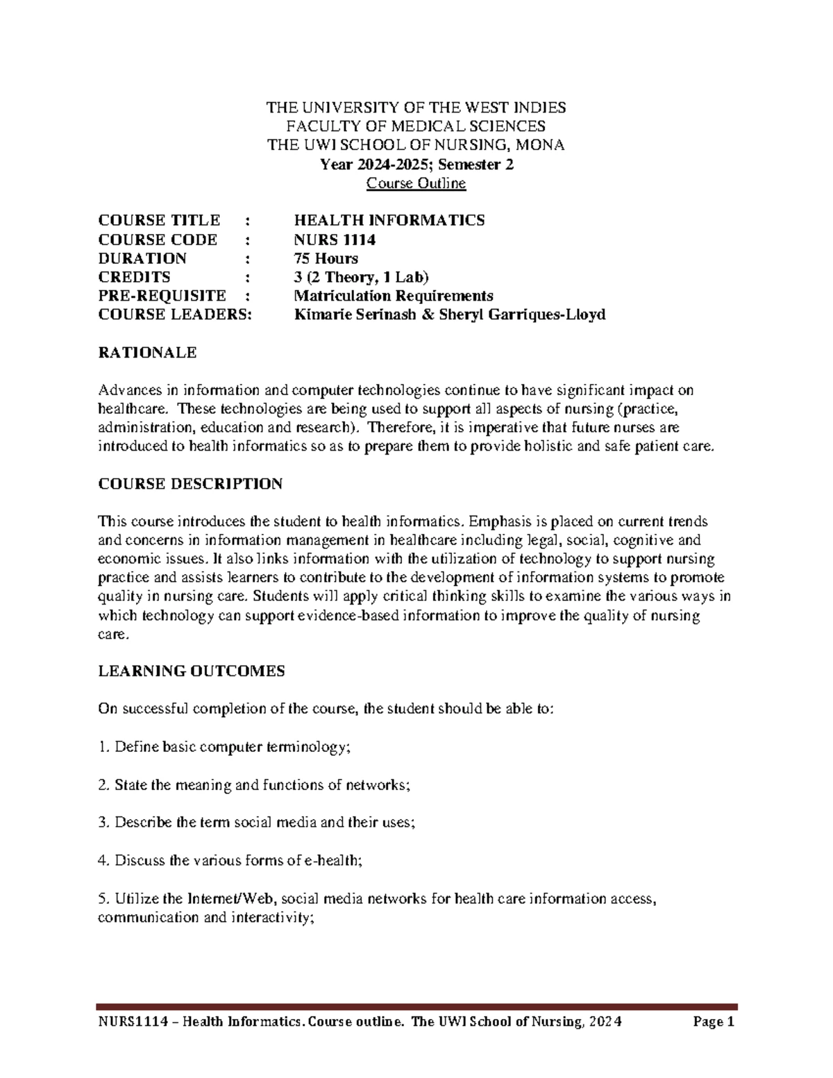 SOCI1002 Course Outline: Introduction to Sociology I - Semester 2, 2024 ...