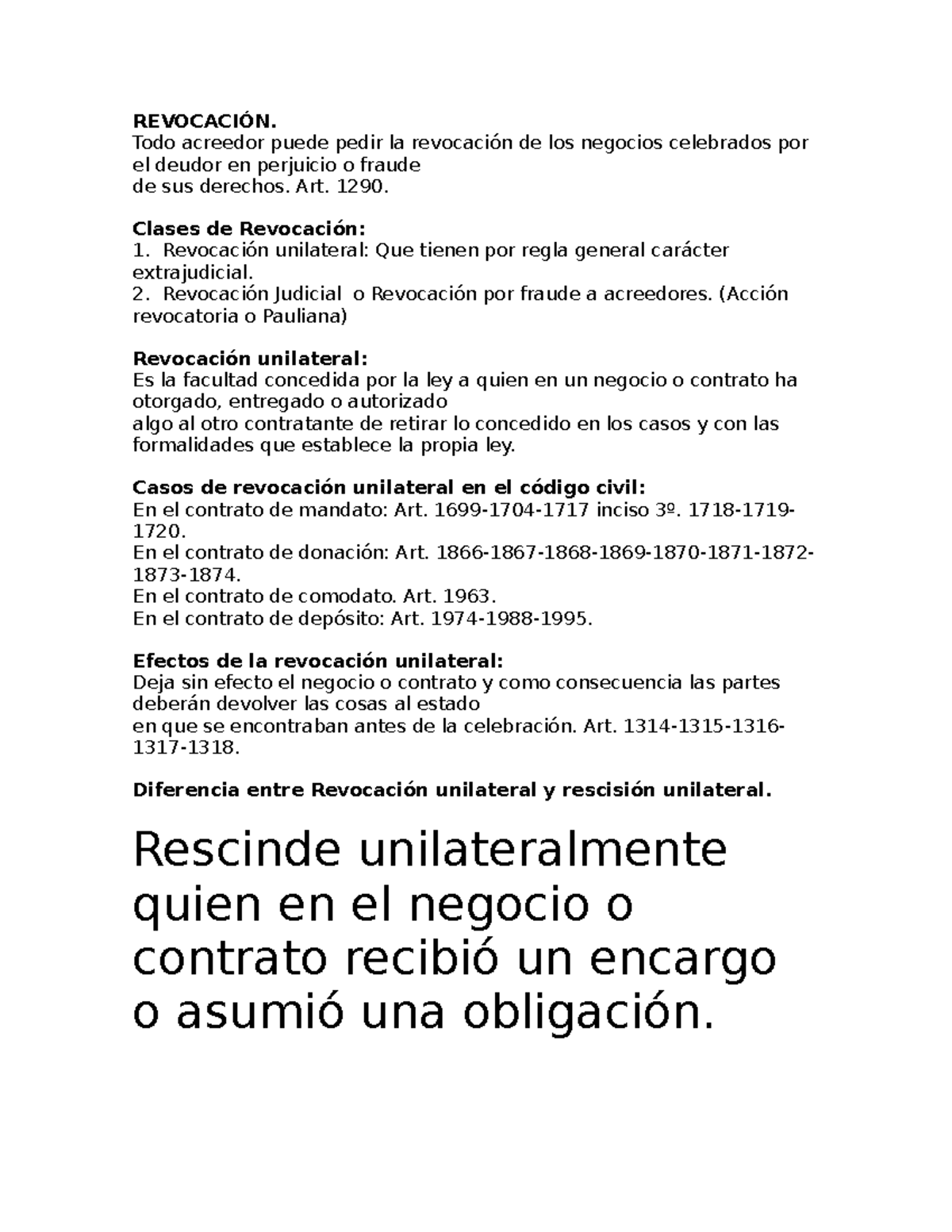 Revocación en Derecho Civil II - Apuntes USAC sobre Fraude y Acción ...