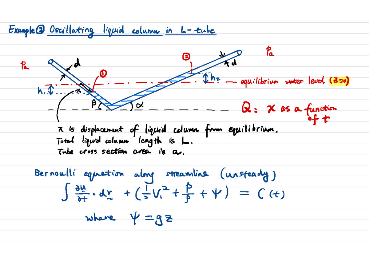 Fluid Dynamics: Bernoulli's Equation & Flow Rate Calculations - Example ...