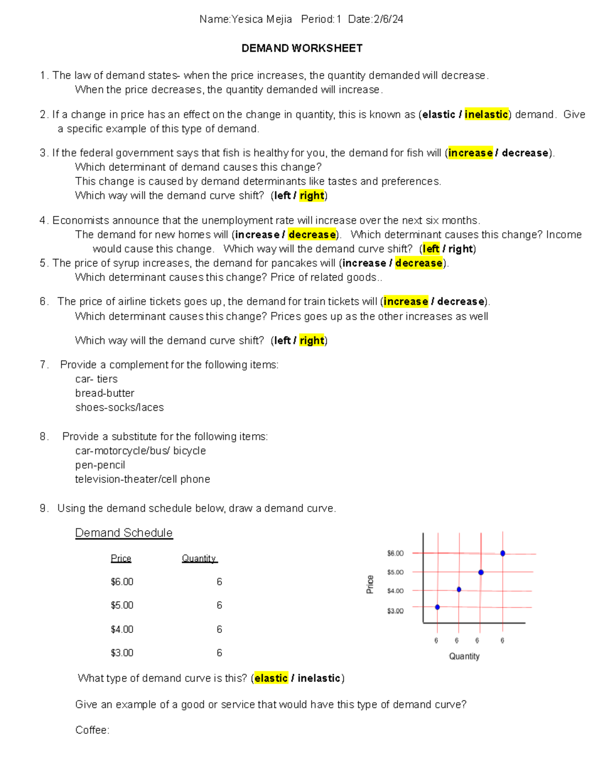 Demand and Elasticity Notes - Chapter 9 - Studocu