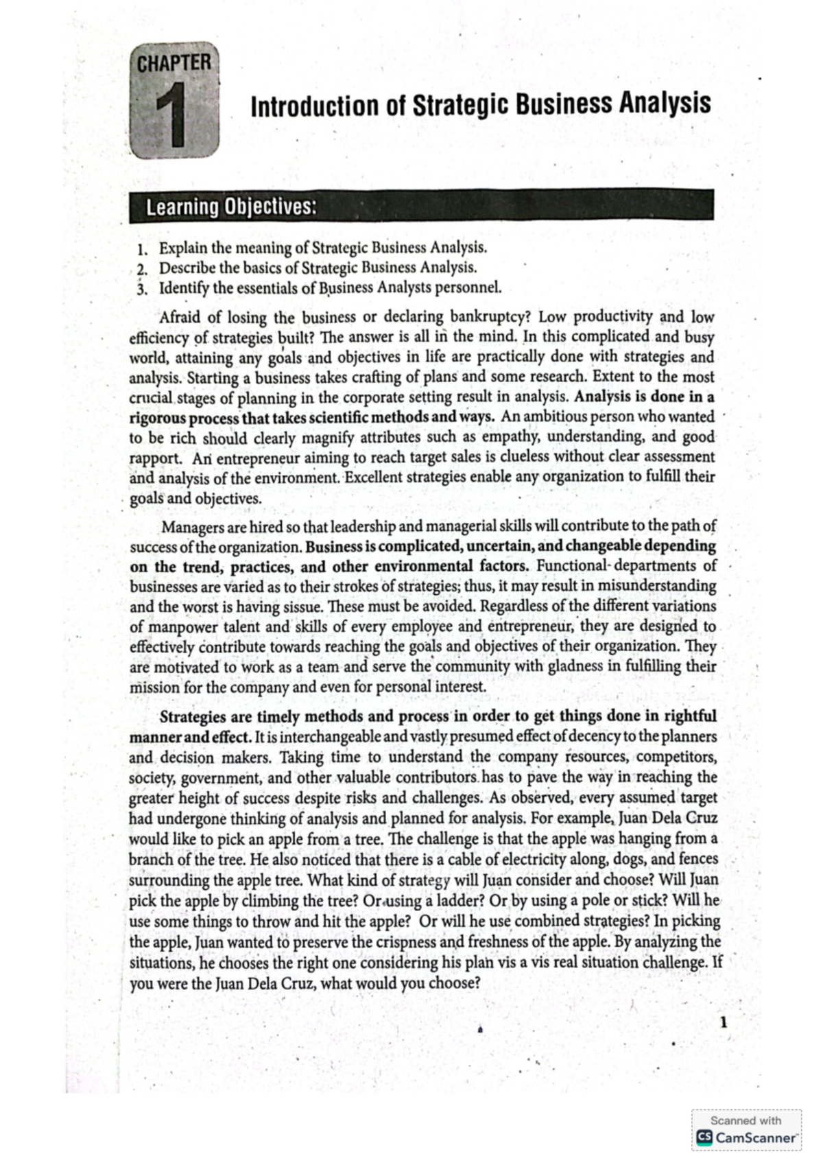 CHAP1 - Intro to Strategic Business Analysis and Its Importance - Studocu