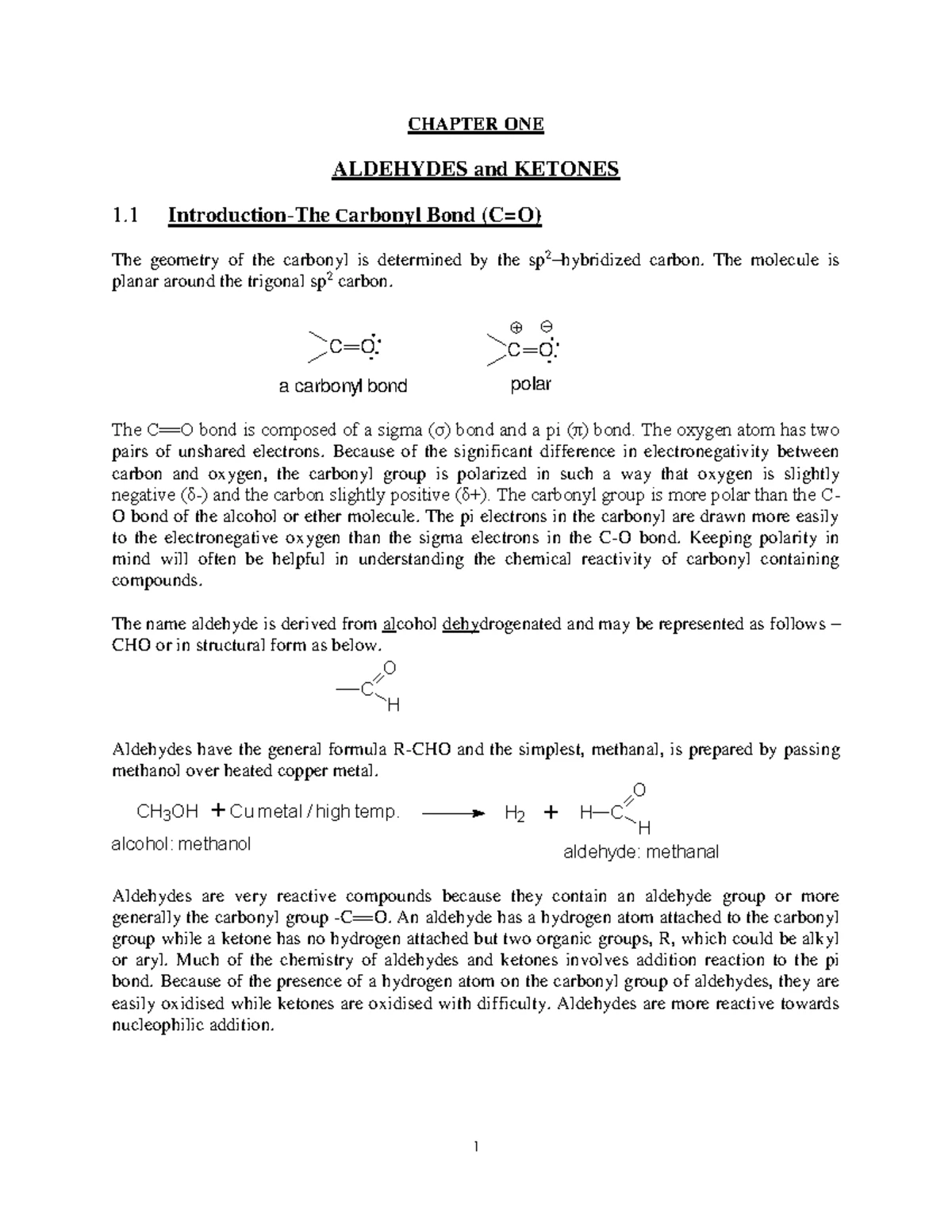 BCH 1108 Organic Chemistry I CAT ONE - BCH 1108 ORGANIC CHEMISTRY I CAT ...