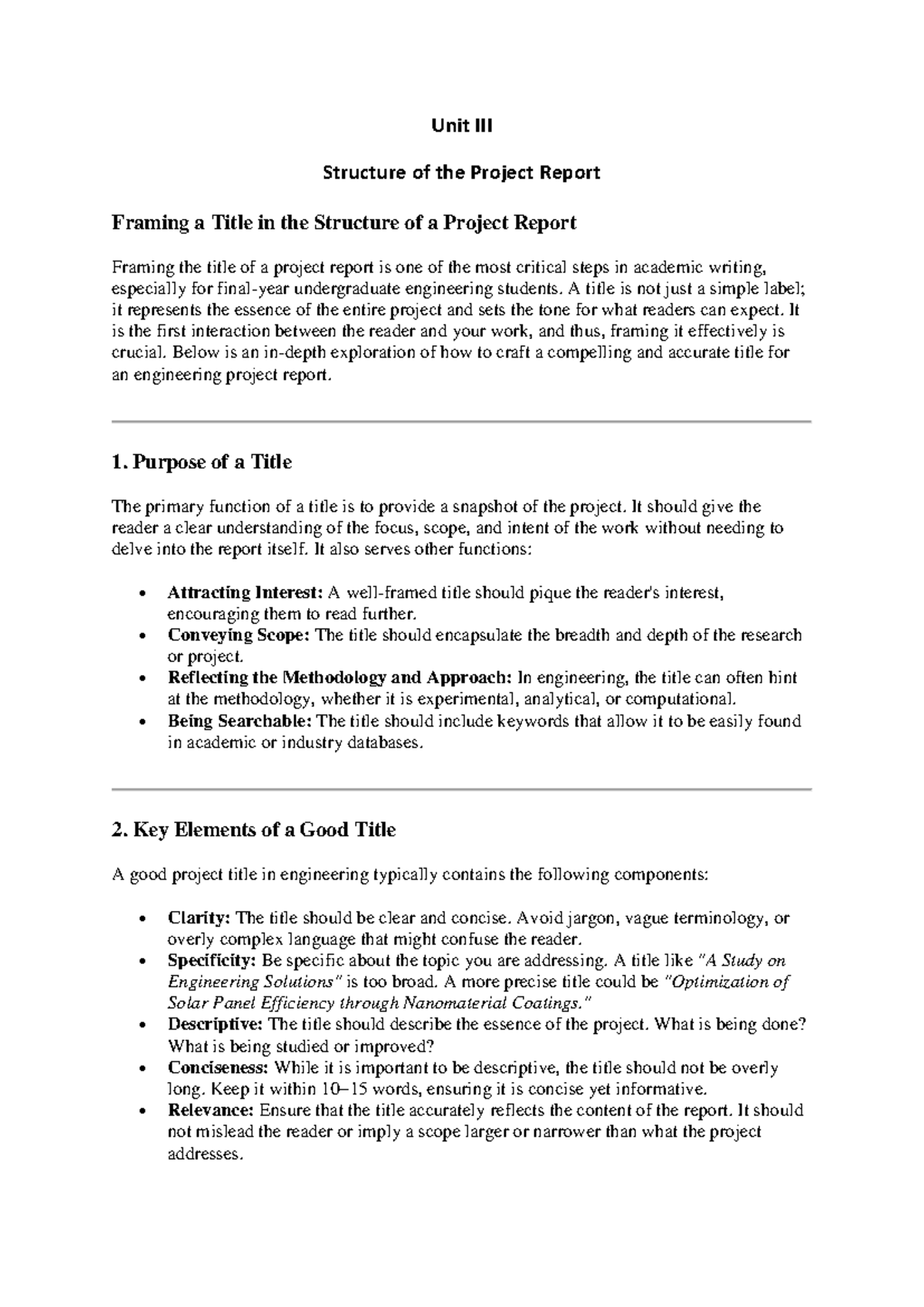 DOC-20250116-WA0003 - Project report writing - Unit III Structure of ...