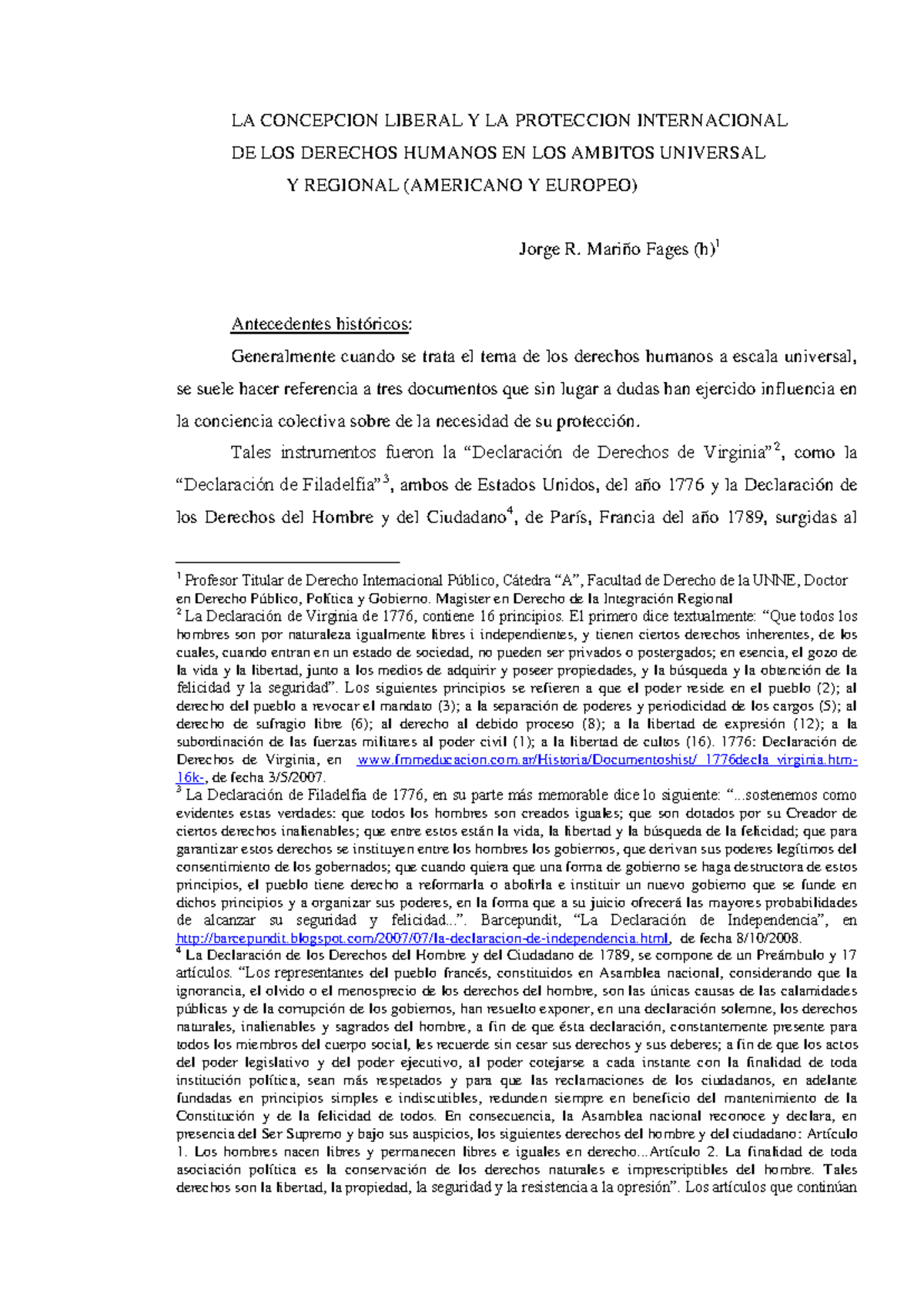 LA PROTECCIÓN INTERNACIONAL DE LOS DERECHOS HUMANOS EN CONTEXTOS ...