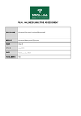 ADBM7 - MANCOSA - Advanced Diploma in Business Management - Studocu