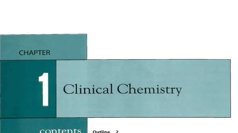 CHAPTER 1: Clinical Chemistry Instrumentation & Analytical Principles ...
