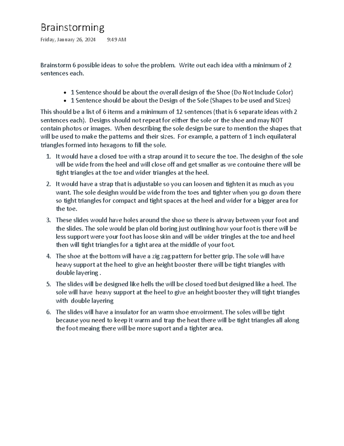 Brainstorming 2 - Honeworj - Brainstorm 6 possible ideas to solve the ...