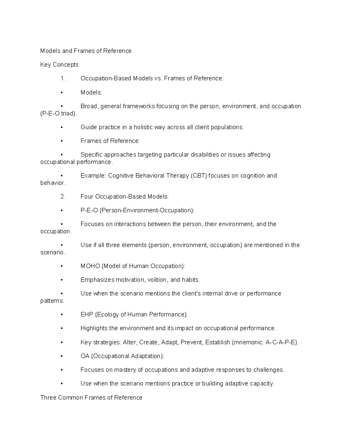 Revise of Occupational Therapy Models & Theories: A Comprehensive Guide ...